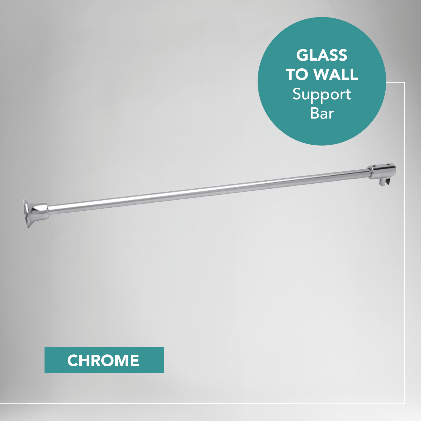 Shower Support Bar - Glass to Wall